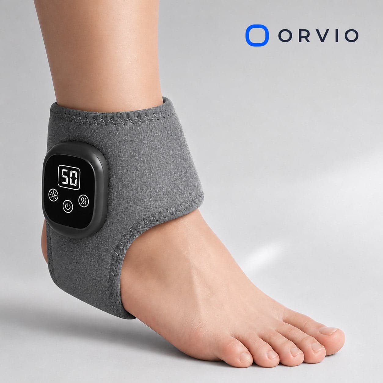 ORVIO Therma Pro — enveloppe chauffante pour cheville avec écran de température