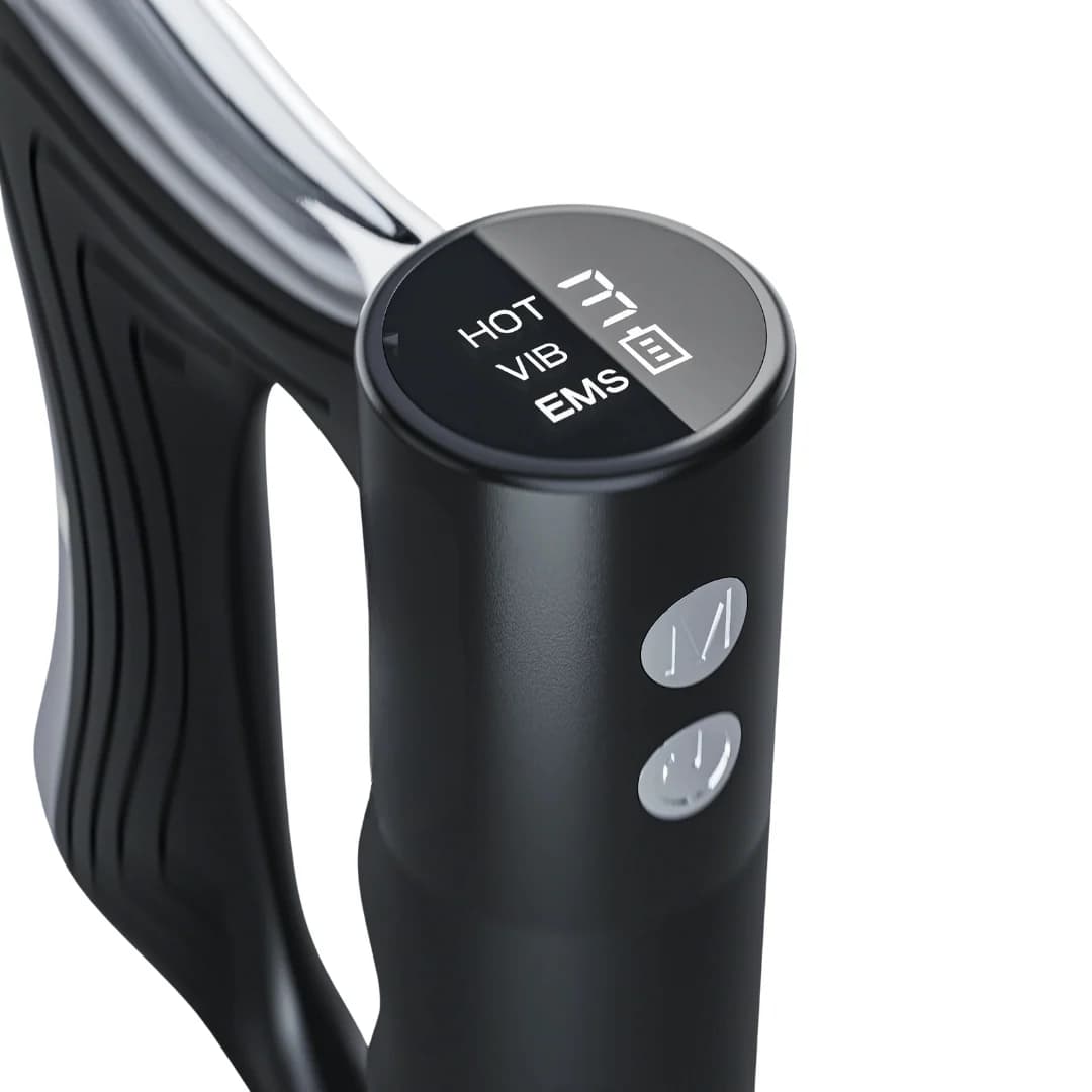 Écran LED du Therma V2 Pro affichant modes et batterie